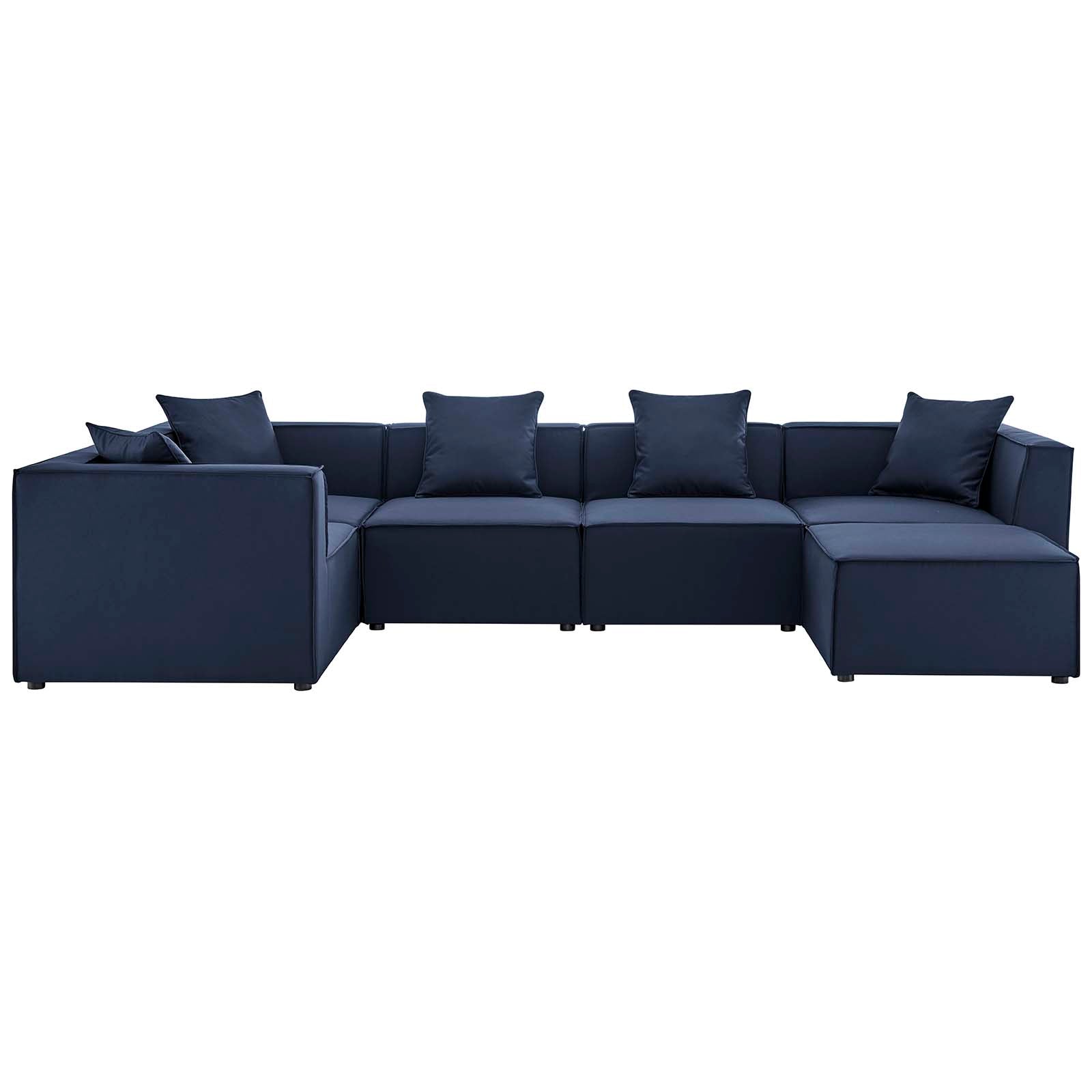 Modway Saybrook Outdoor Patio Upholstered 6-Piece Sectional Sofa | Outdoor Sofas, Loveseats & Sectionals | Modishstore-2