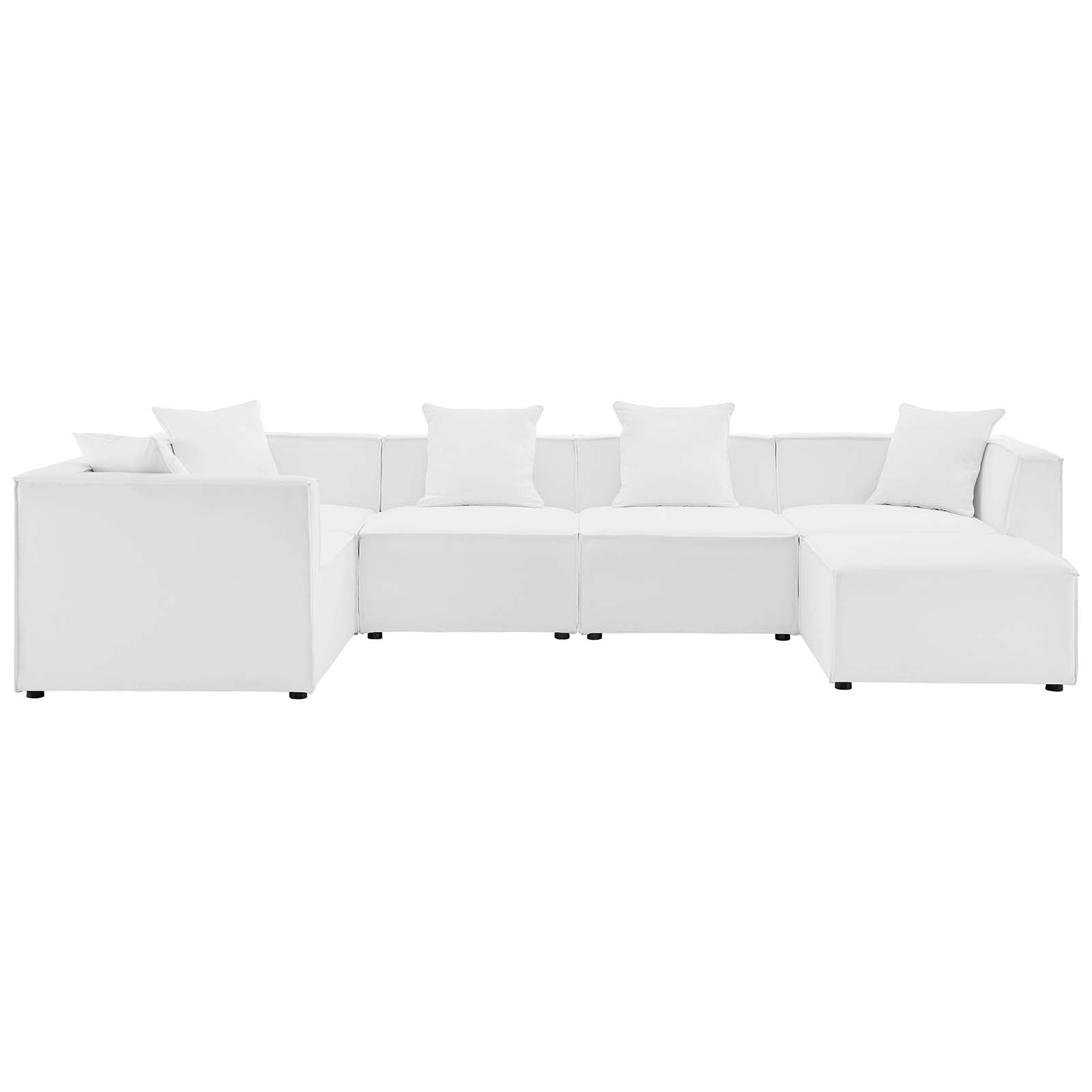Modway Saybrook Outdoor Patio Upholstered 6-Piece Sectional Sofa | Outdoor Sofas, Loveseats & Sectionals | Modishstore-3