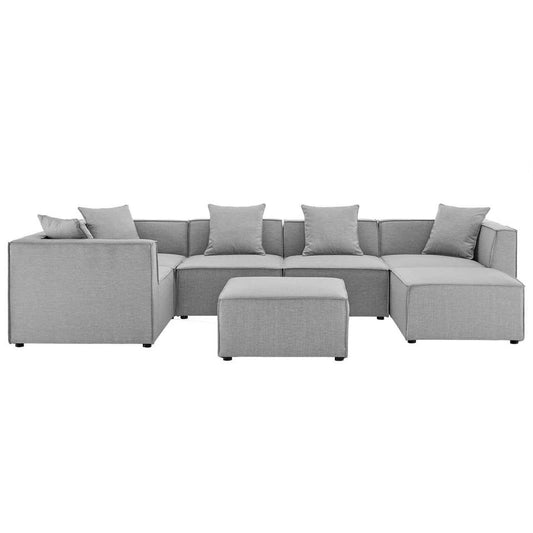 Modway Saybrook Outdoor Patio Upholstered 7-Piece Sectional Sofa | Outdoor Sofas, Loveseats & Sectionals | Modishstore