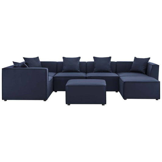 Modway Saybrook Outdoor Patio Upholstered 7-Piece Sectional Sofa | Outdoor Sofas, Loveseats & Sectionals | Modishstore-2