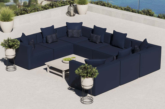 Modway Saybrook Outdoor Patio Upholstered 8-Piece Sectional Sofa |  | Modishstore-2