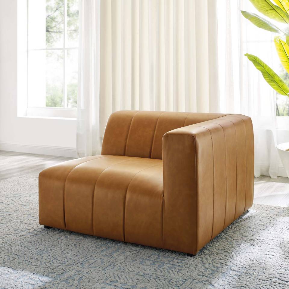 Modway Bartlett Vegan Leather Right-Arm Chair | Armchairs