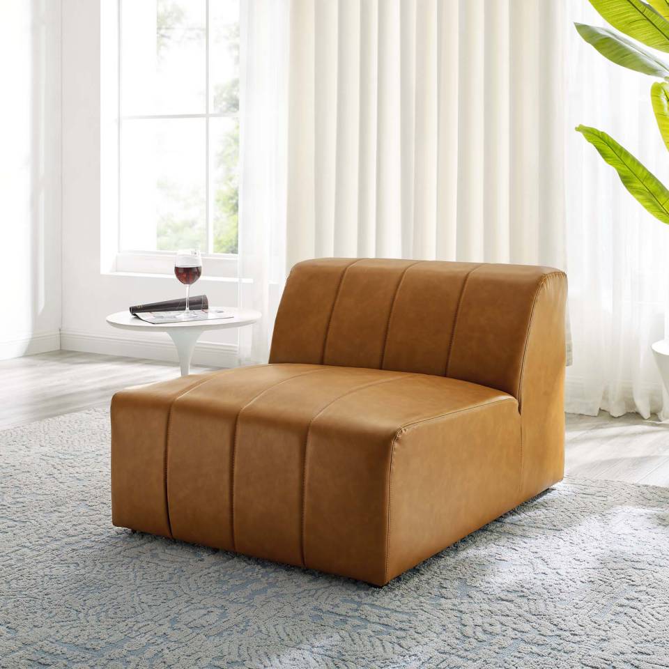 Modway Bartlett Vegan Leather Armless Chair | Chairs & Recliners