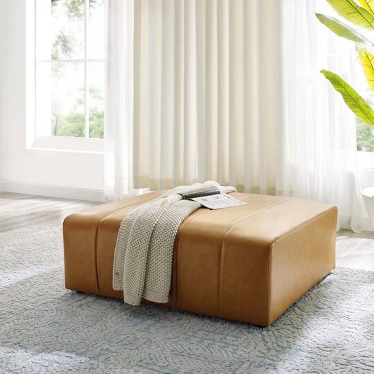 Modway Bartlett Vegan Leather Ottoman | Ottomans