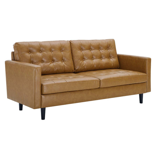 Modway Exalt Tufted Vegan Leather Sofa | Sofas