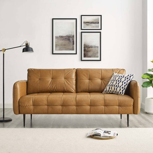 Modway Cameron Tufted Vegan Leather Sofa | Sofas