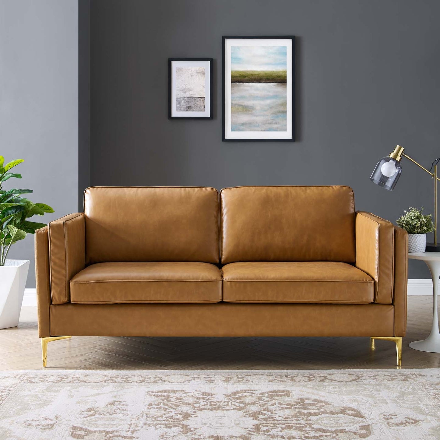 Kaiya Vegan Leather Sofa By Modway | Sofas