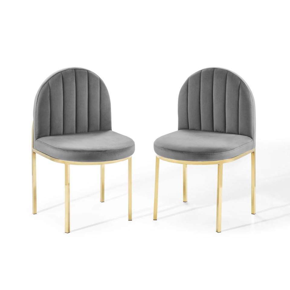 Modway Isla Dining Side Chair Performance Velvet Set of 2 | Side Chairs | 