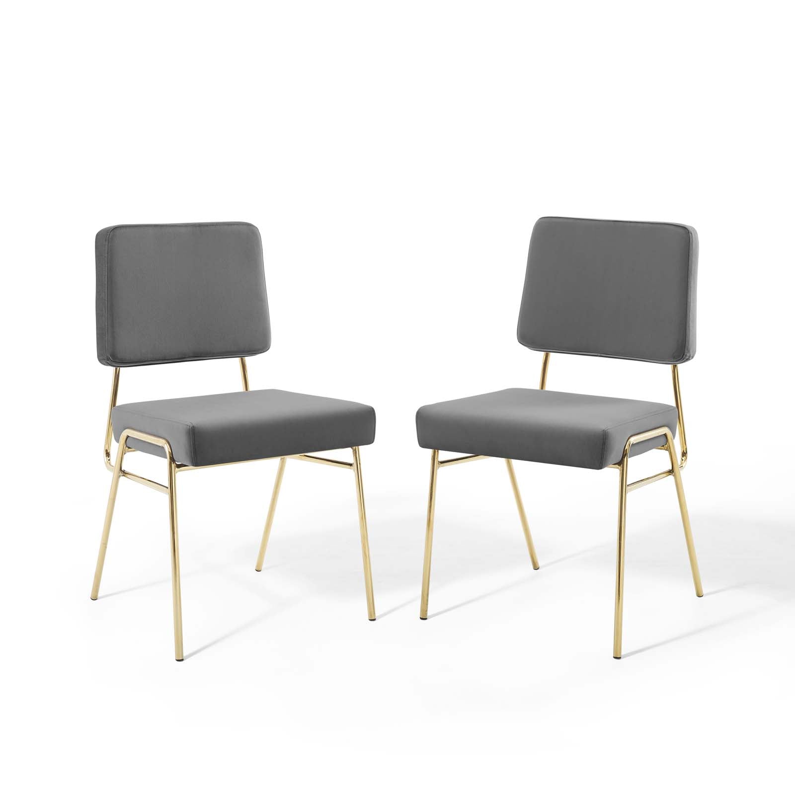 Modway Craft Dining Side Chair Performance Velvet Set of 2 | Side Chairs | 