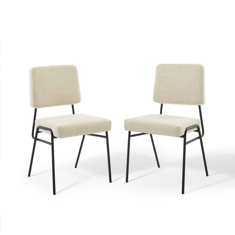 Modway Craft Dining Side Chair Upholstered Fabric Set of 2 | Side Chairs