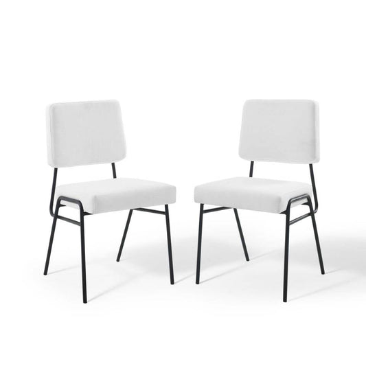 Modway Craft Dining Side Chair Upholstered Fabric Set of 2 | Side Chairs | 