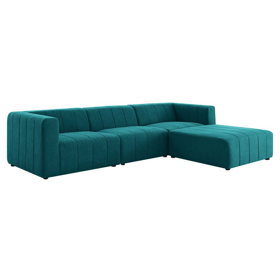 Modway Bartlett Upholstered Fabric Upholstered Fabric 4-Piece Sectional Sofa | Sofas | 