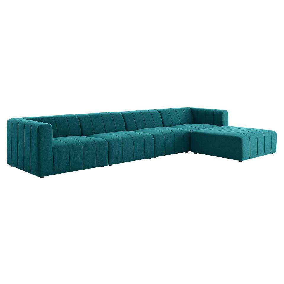 Modway Bartlett Upholstered Fabric Upholstered Fabric 5-Piece Sectional Sofa | Sofas | 