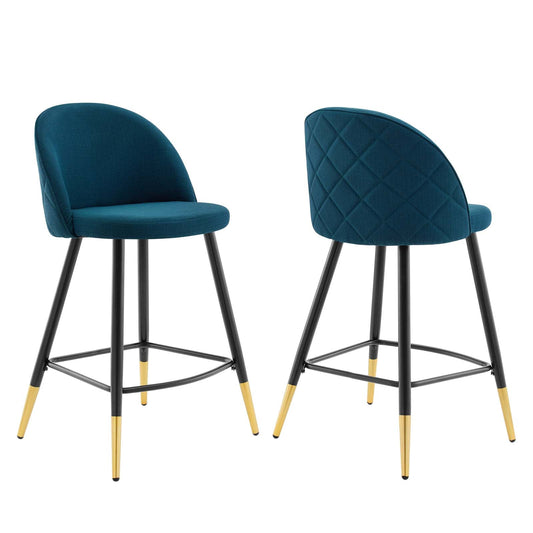 Modway Cordial Fabric Counter Stools - Set of 2 | Counter Stools