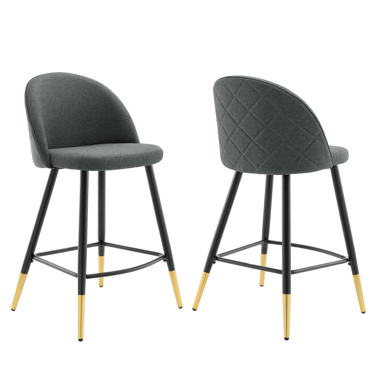 Modway Cordial Fabric Counter Stools - Set of 2 | Counter Stools | 