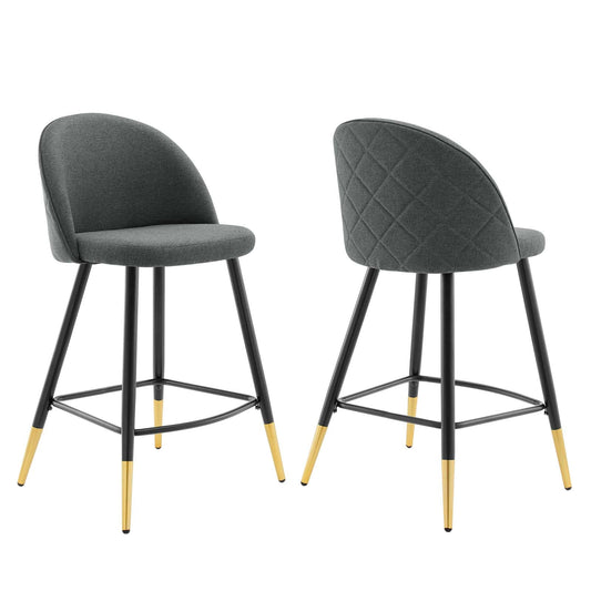 Modway Cordial Fabric Counter Stools - Set of 2 | Counter Stools | 
