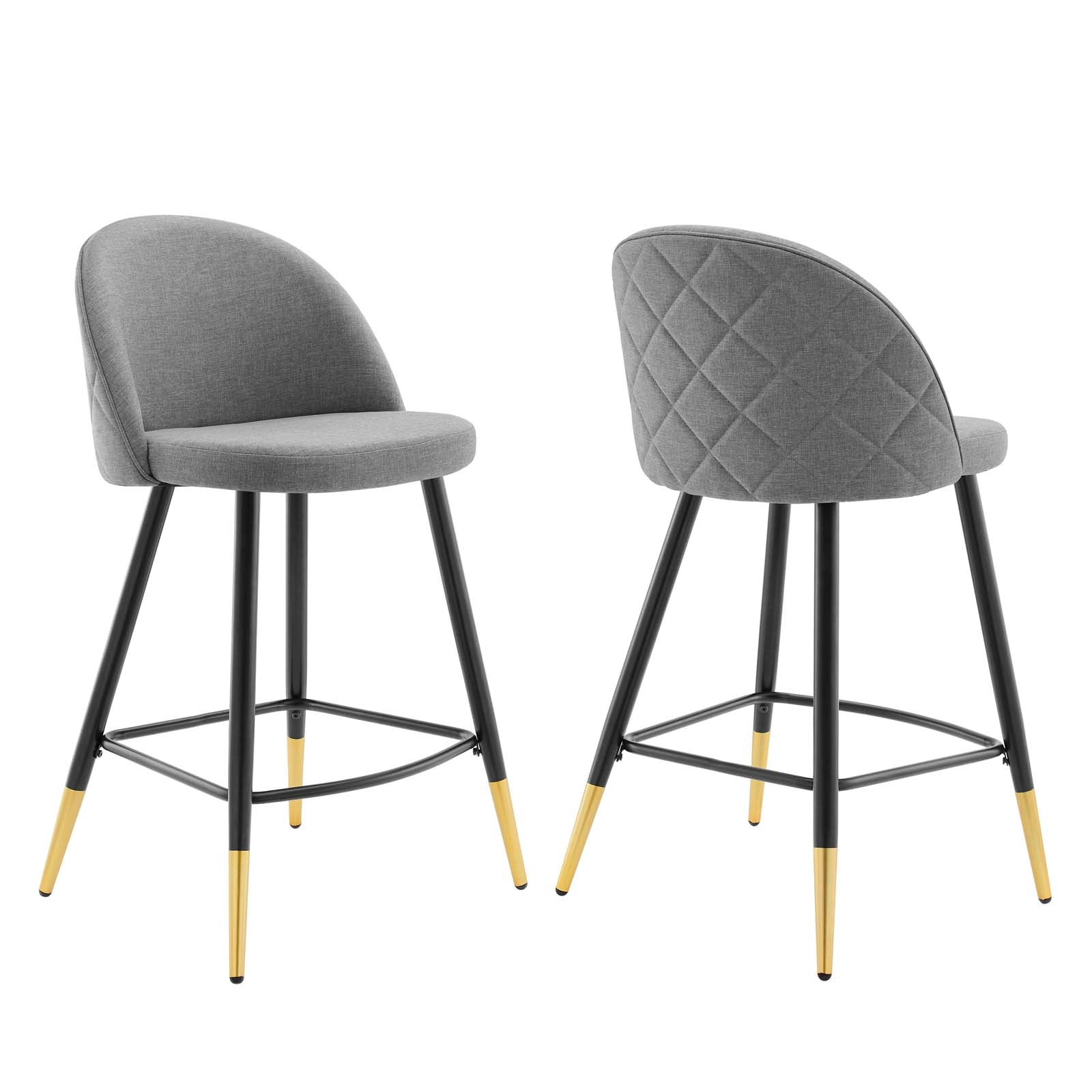 Modway Cordial Fabric Counter Stools - Set of 2 | Counter Stools | 