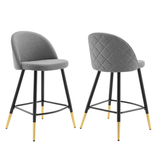 Modway Cordial Fabric Counter Stools - Set of 2 | Counter Stools | 