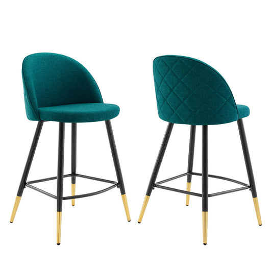 Modway Cordial Fabric Counter Stools - Set of 2 | Counter Stools | 