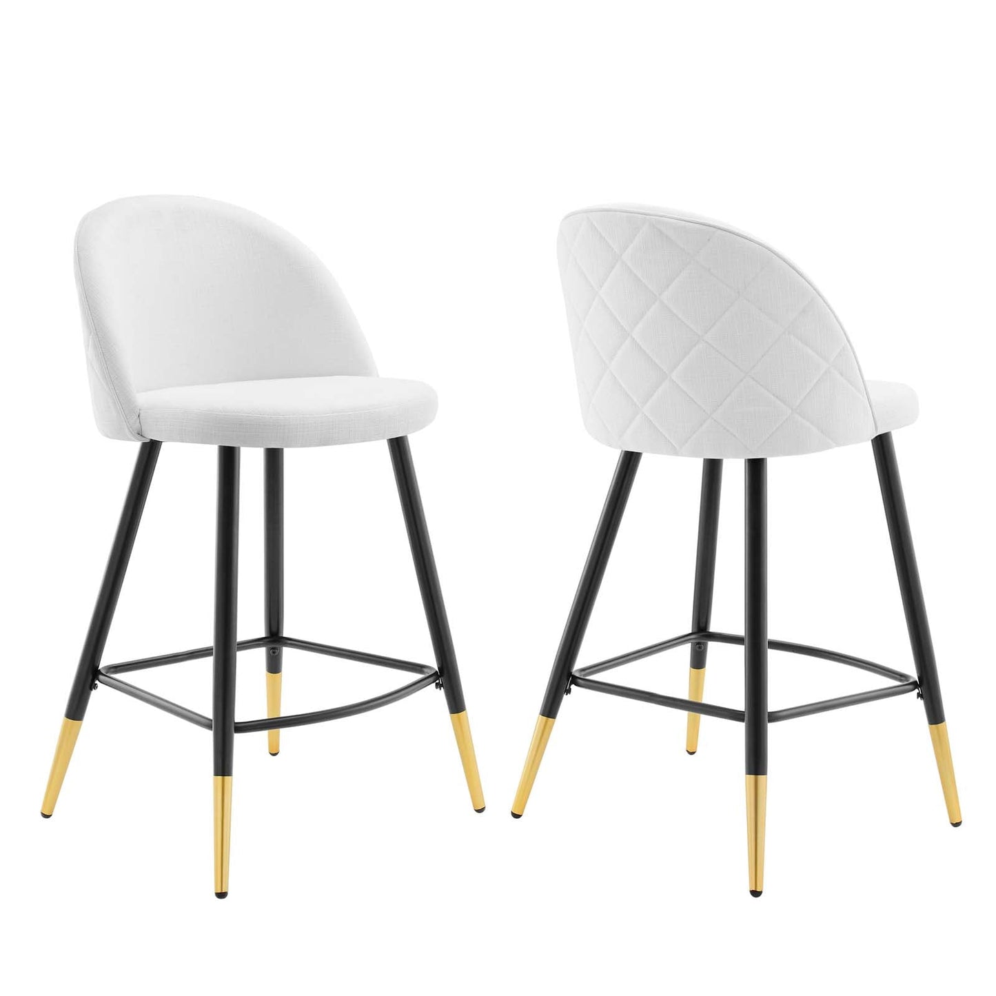 Modway Cordial Fabric Counter Stools - Set of 2 | Counter Stools | 