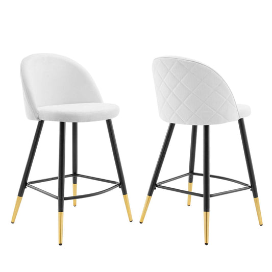 Modway Cordial Fabric Counter Stools - Set of 2 | Counter Stools | 