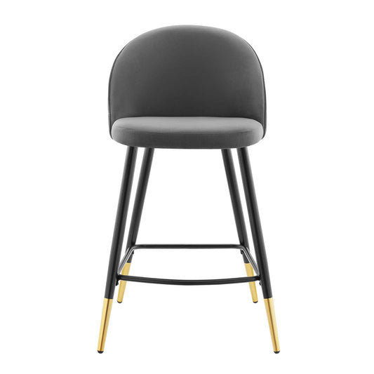 Modway Cordial Performance Velvet Counter Stools - Set of 2 | Bar Stools | 