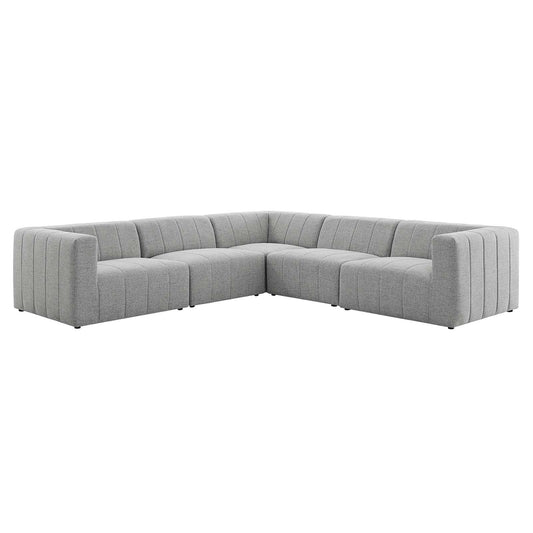 Bartlett Upholstered Fabric 5-Piece Sectional Sofa By Modway | Sofas