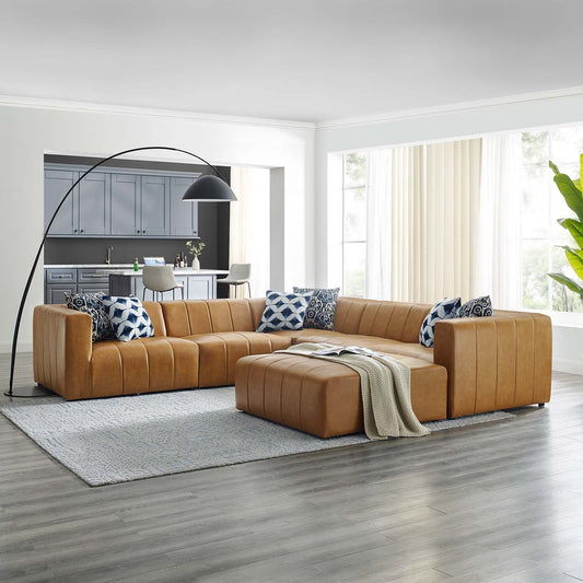 Bartlett Vegan Leather 6-Piece Sectional Sofa By Modway | Sofas
