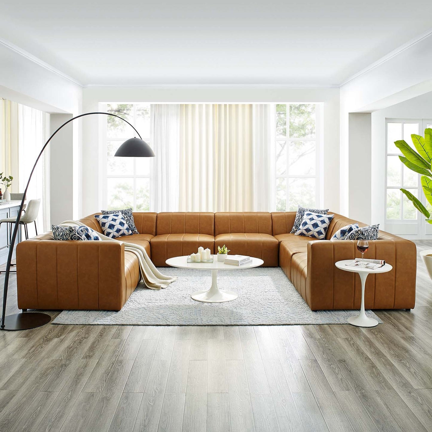 Bartlett Vegan Leather 8-Piece Sectional Sofa By Modway | Sofas