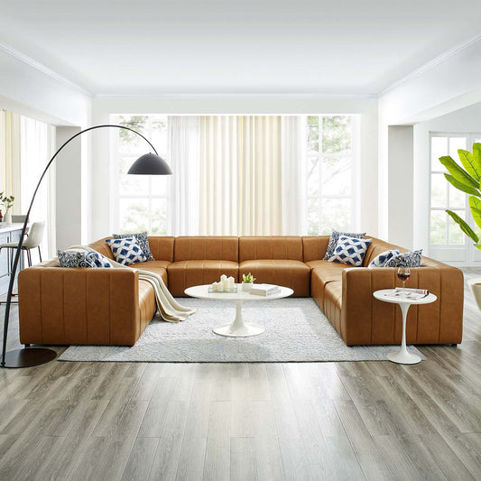 Bartlett Vegan Leather 8-Piece Sectional Sofa By Modway | Sofas