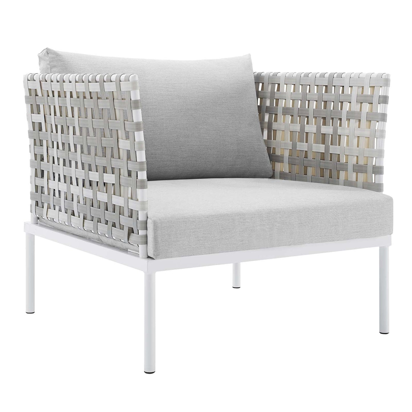 Harmony Sunbrella® Basket Weave Outdoor Patio Aluminum Armchair By Modway | Outdoor Chairs