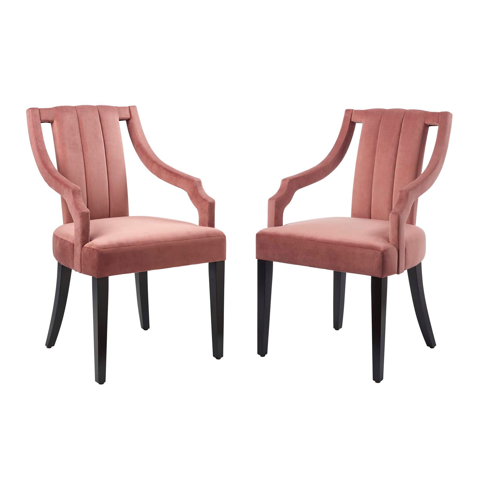 Virtue Performance Velvet Dining Chairs - Set of 2 By Modway - EEI-4554 | Dining Chairs | Modishstore