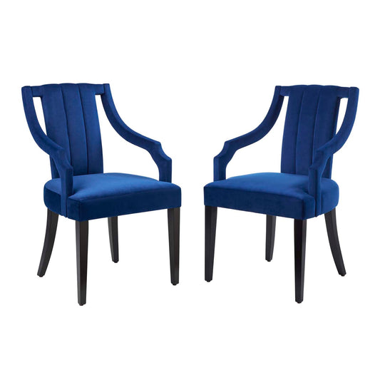 Virtue Performance Velvet Dining Chairs - Set of 2 By Modway - EEI-4554 | Dining Chairs | Modishstore - 3