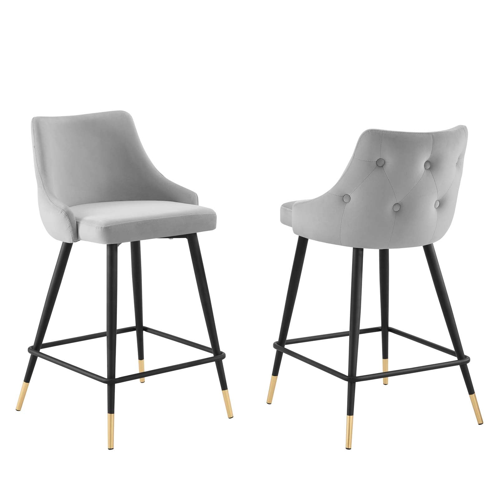Adorn Performance Velvet Counter Stool Set of 2 By Modway - EEI-4594 | Counter Stools