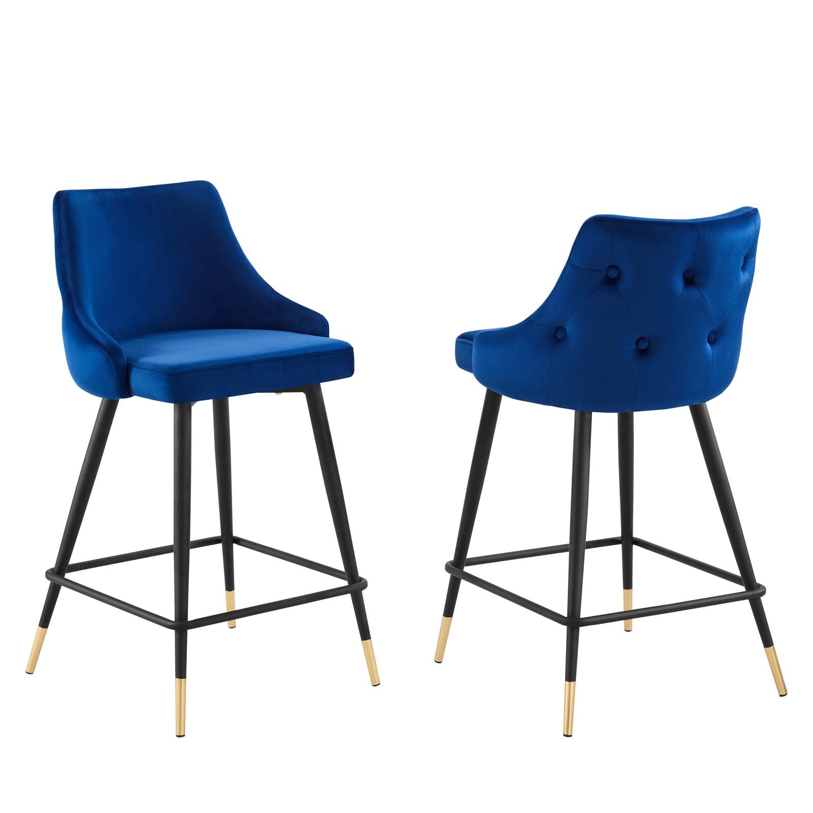 Adorn Performance Velvet Counter Stool Set of 2 By Modway - EEI-4594 | Counter Stools - 2
