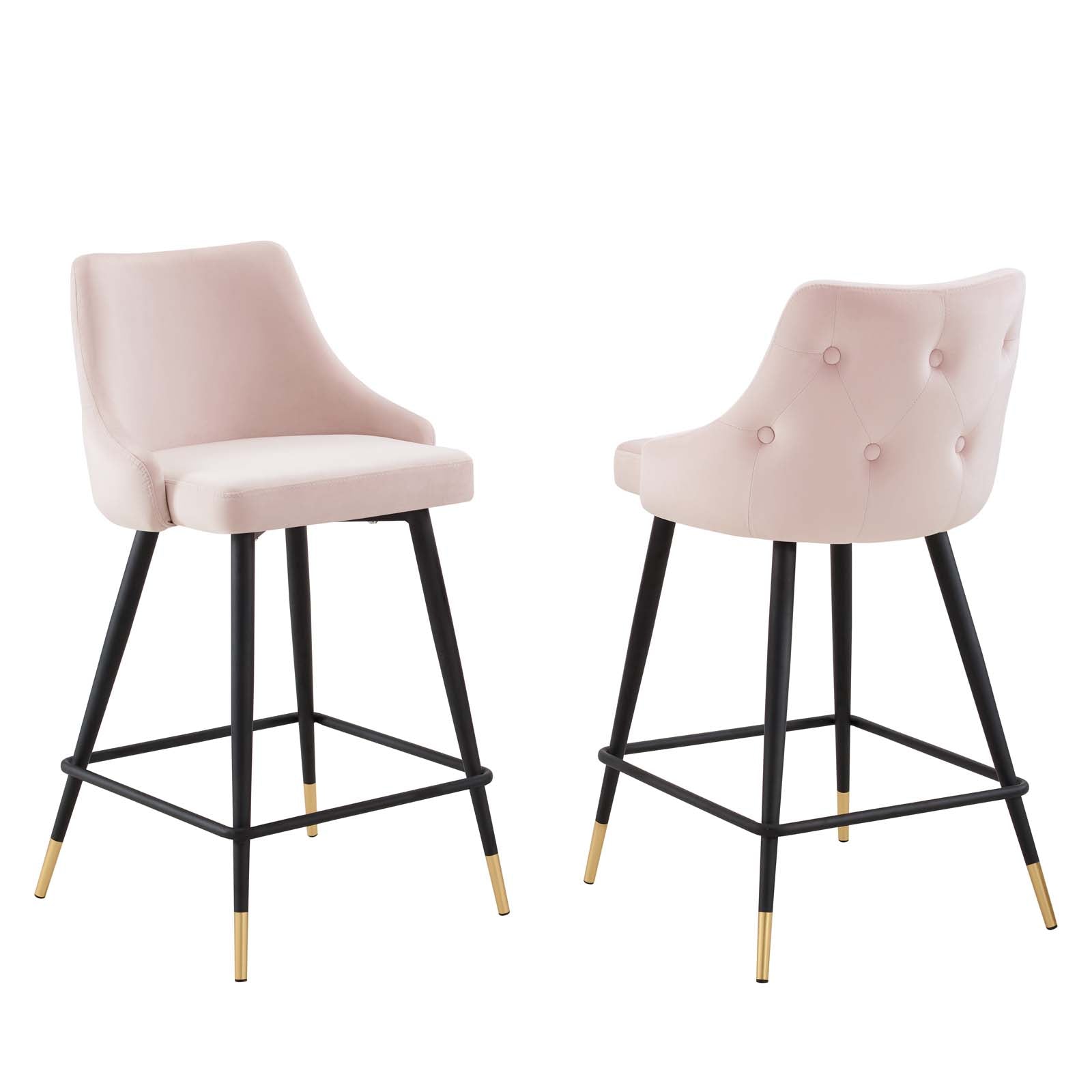 Adorn Performance Velvet Counter Stool Set of 2 By Modway - EEI-4594 | Counter Stools - 3