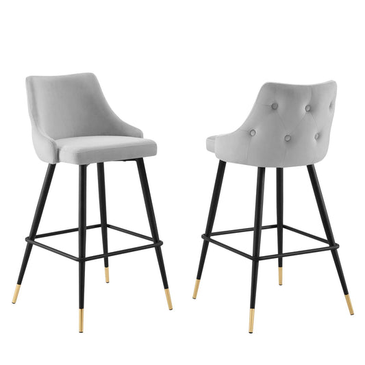 Adorn Performance Velvet Bar Stool Set of 2 By Modway - EEI-4595 | Bar Stools