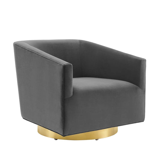 Twist Accent Lounge Performance Velvet Swivel Chair By Modway | Lounge Chairs | Modishstore