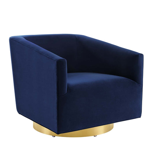 Twist Accent Lounge Performance Velvet Swivel Chair By Modway | Lounge Chairs | Modishstore-3