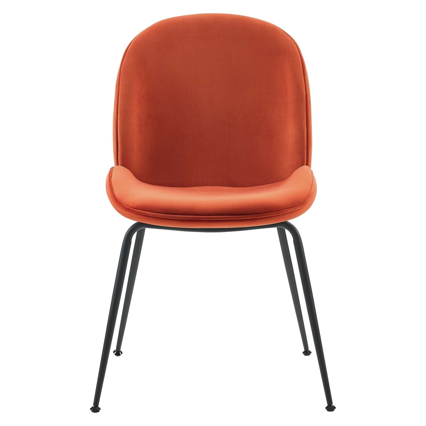 Scoop Black Powder Coated Steel Leg Performance Velvet Dining Chairs - Set of 2 By Modway | Dining Chairs | Modishstore-18
