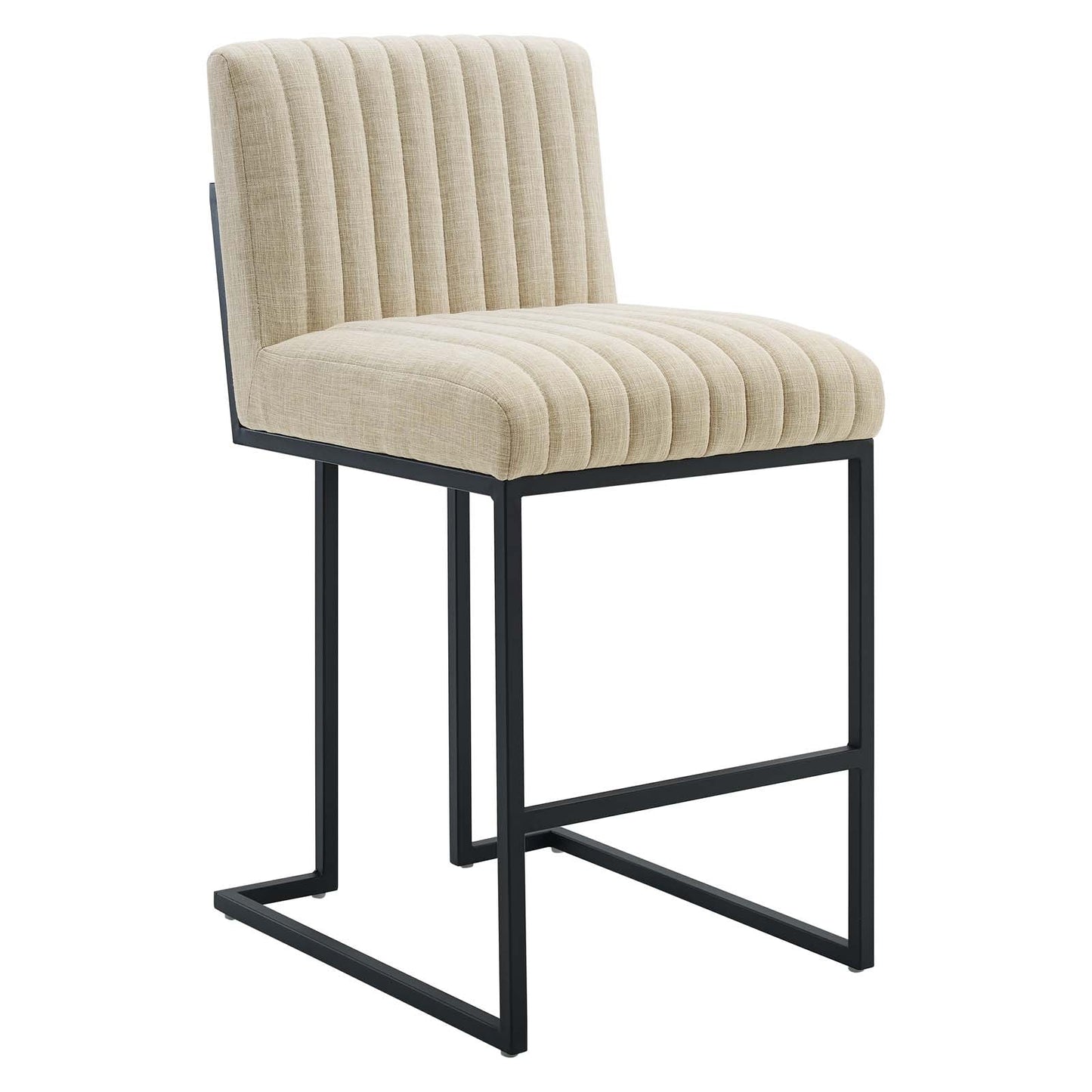 Indulge Channel Tufted Fabric Counter Stool By Modway | Bar Stools