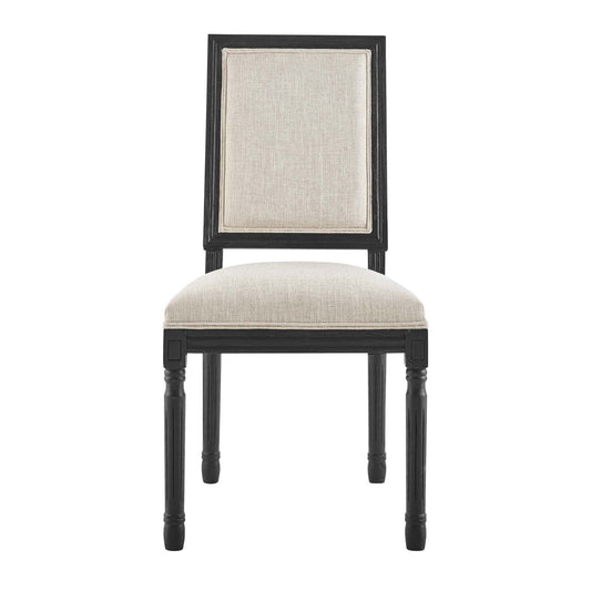 Modway Court French Vintage Upholstered Fabric Dining Side Chair | Dining Chairs