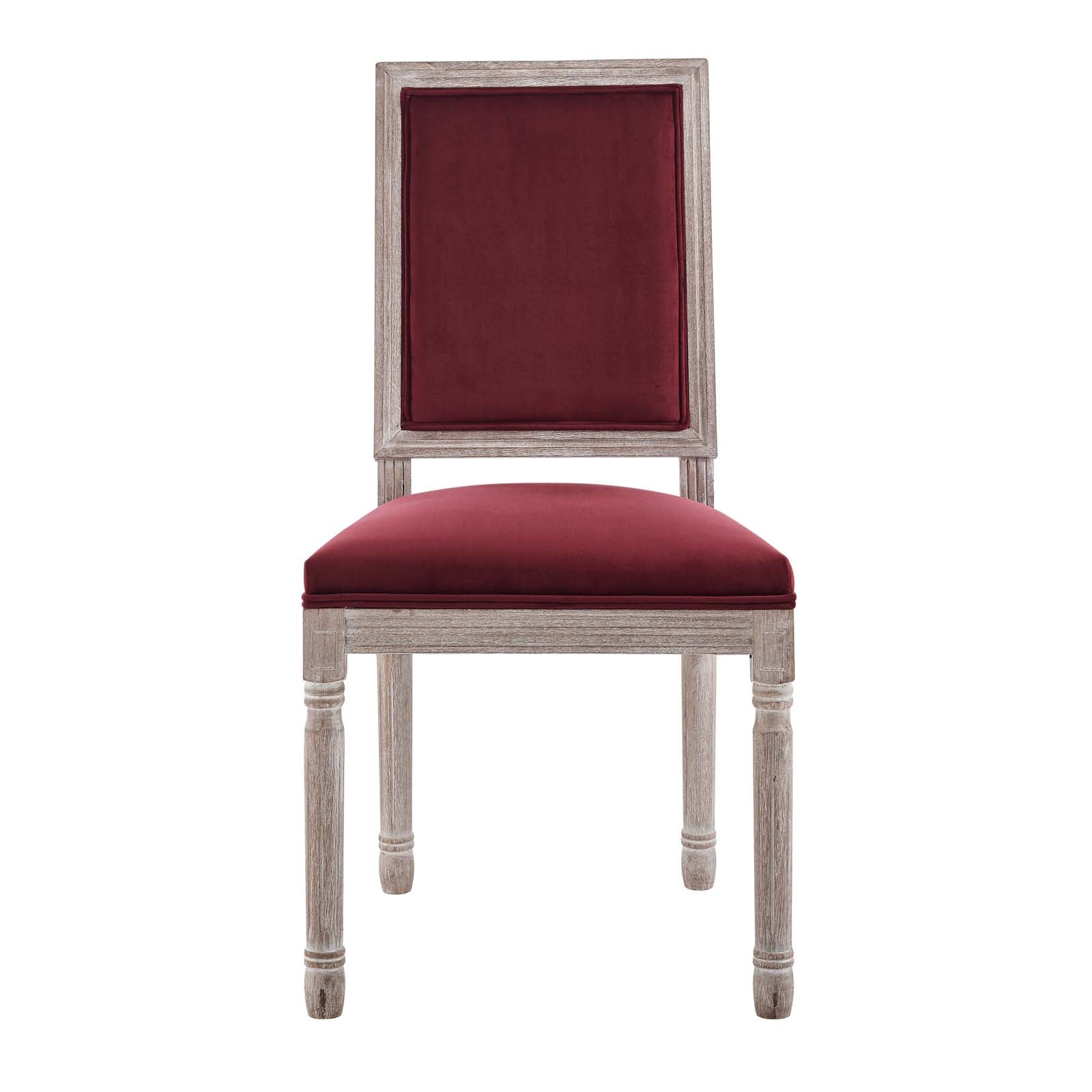 Modway Court French Vintage Performance Velvet Dining Side Chair | Dining Chairs | 