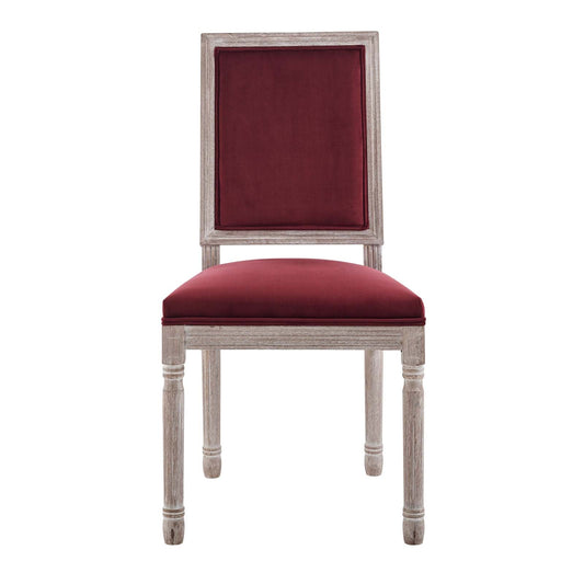 Modway Court French Vintage Performance Velvet Dining Side Chair | Dining Chairs | 