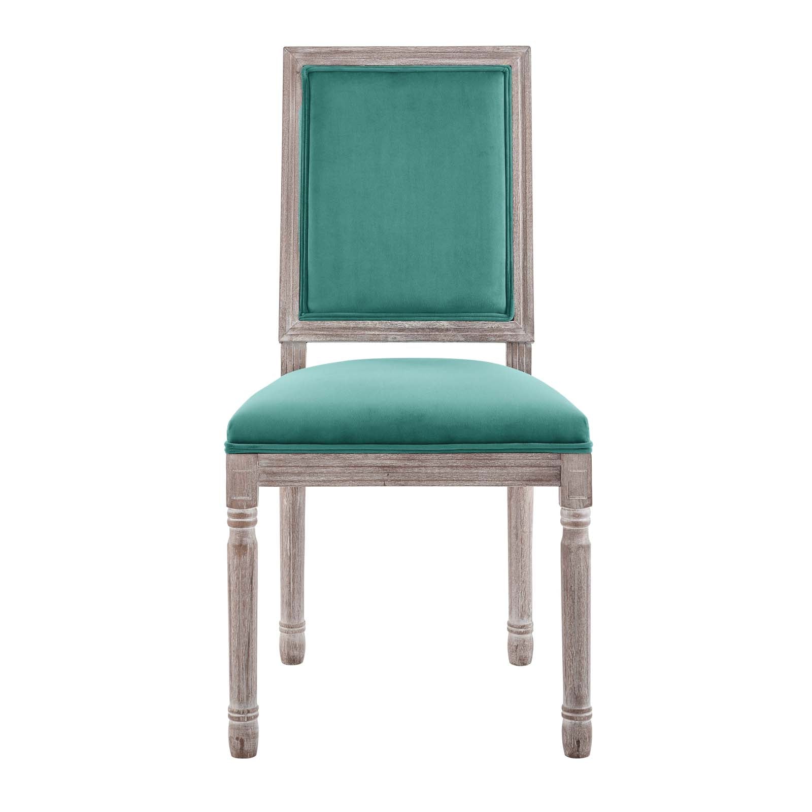 Modway Court French Vintage Performance Velvet Dining Side Chair | Dining Chairs | 