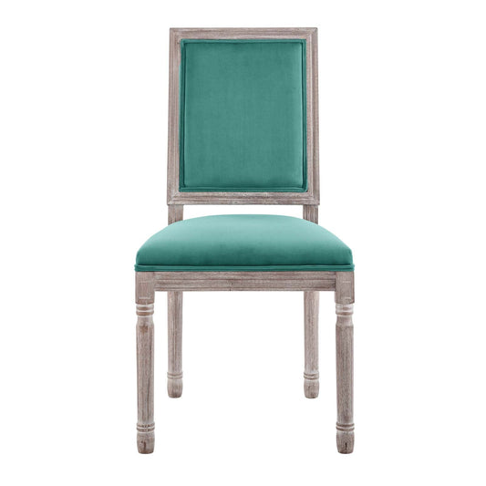 Modway Court French Vintage Performance Velvet Dining Side Chair | Dining Chairs | 