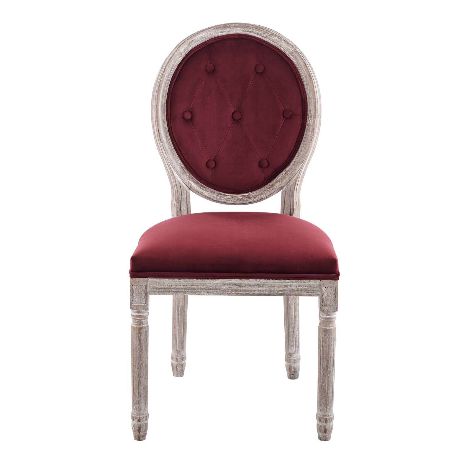 Modway Arise Vintage French Performance Velvet Dining Side Chair | Dining Chairs | 