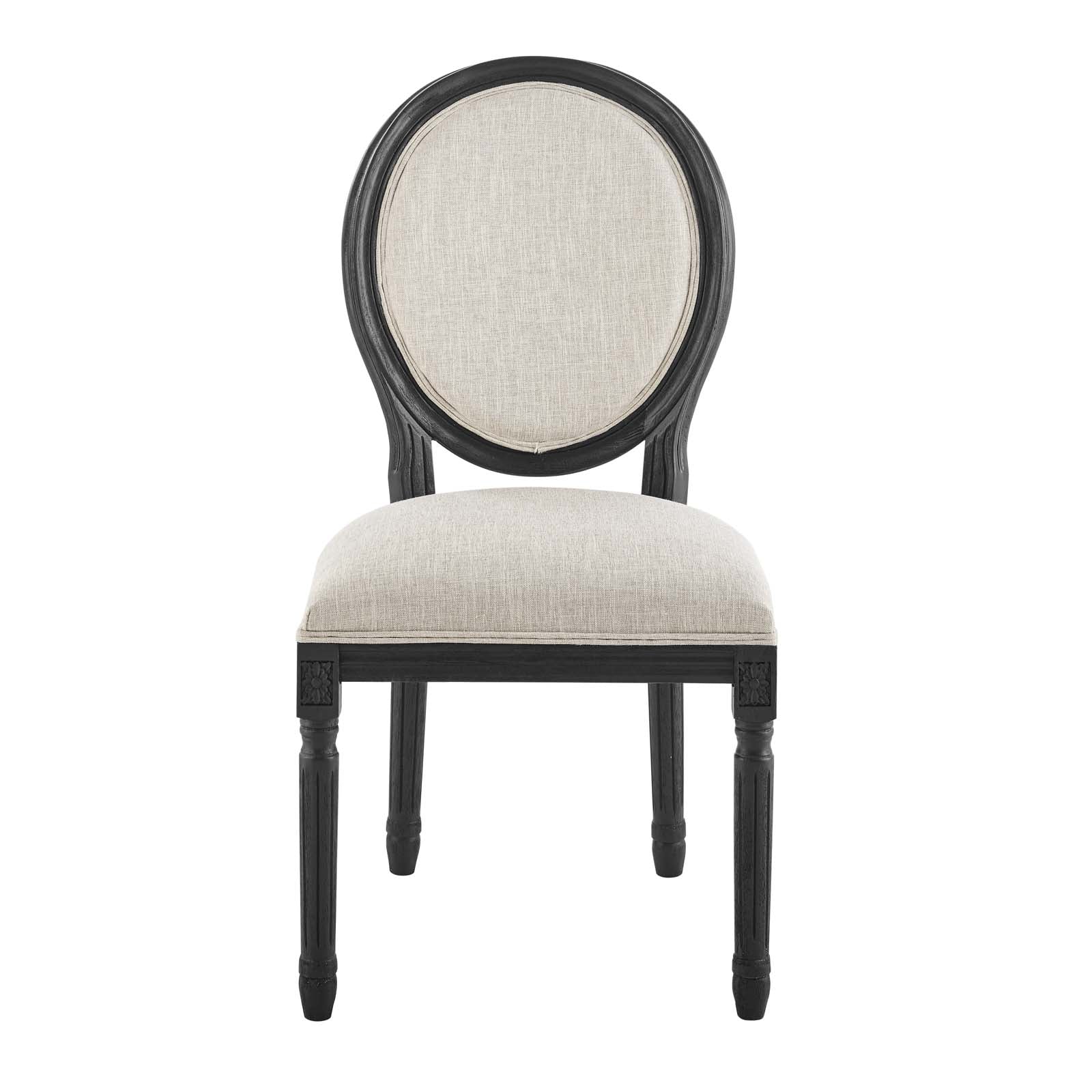 Modway Emanate Vintage French Upholstered Fabric Dining Side Chair | Dining Chairs