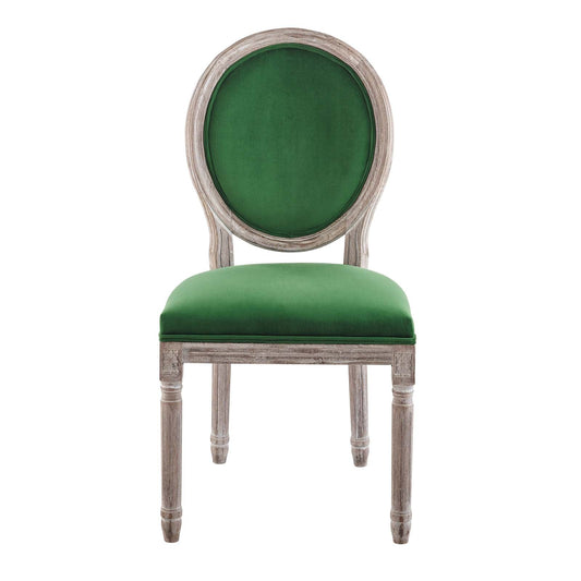 Modway Emanate Vintage French Performance Velvet Dining Side Chair | Dining Chairs