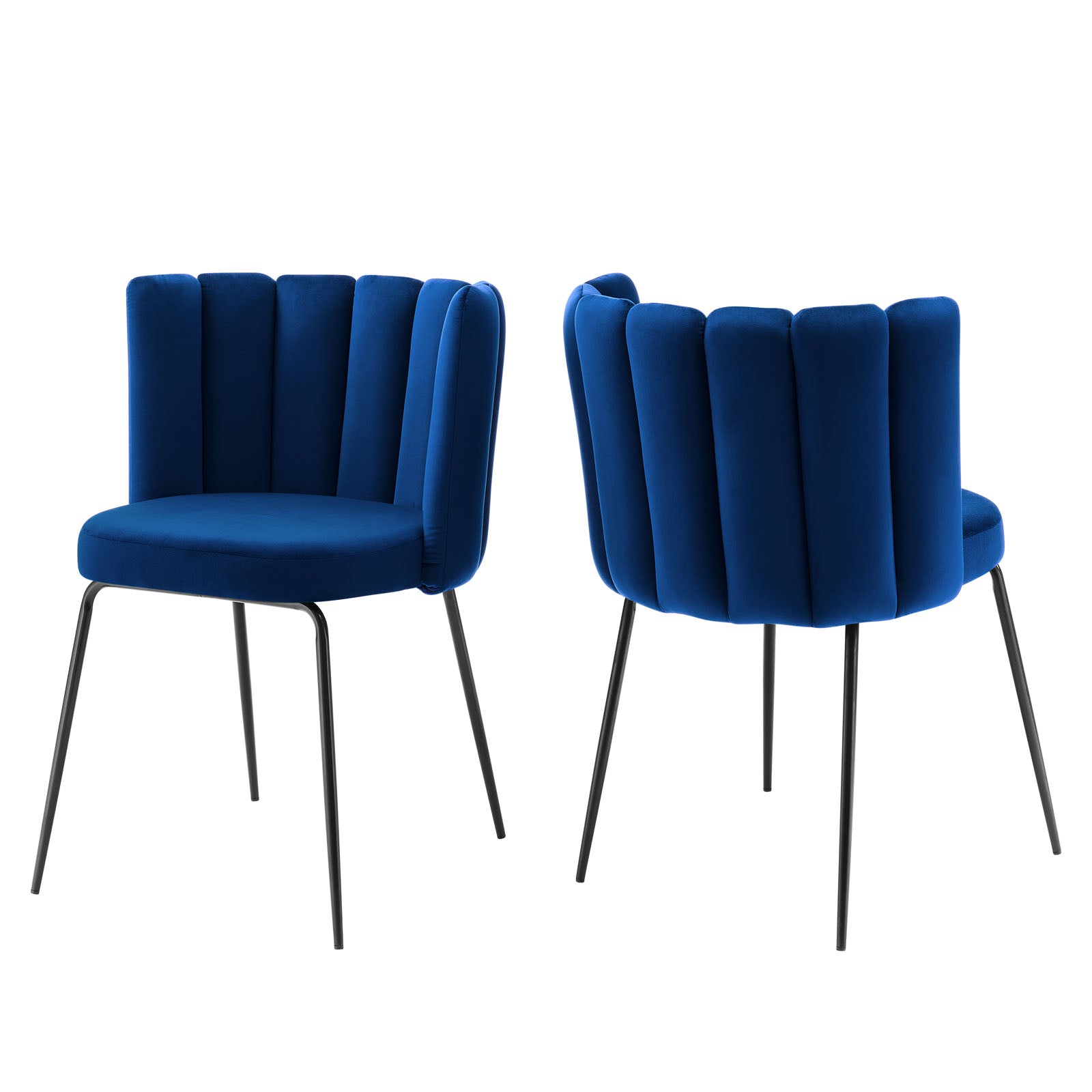 Modway Virtue Performance Velvet Dining Chair Set of 2 | Dining Chairs | Modishstore-3